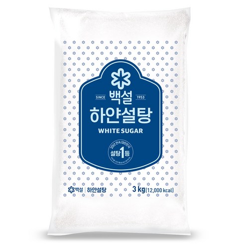 설탕1kg - 백설 하얀설탕, 3kg, 1개