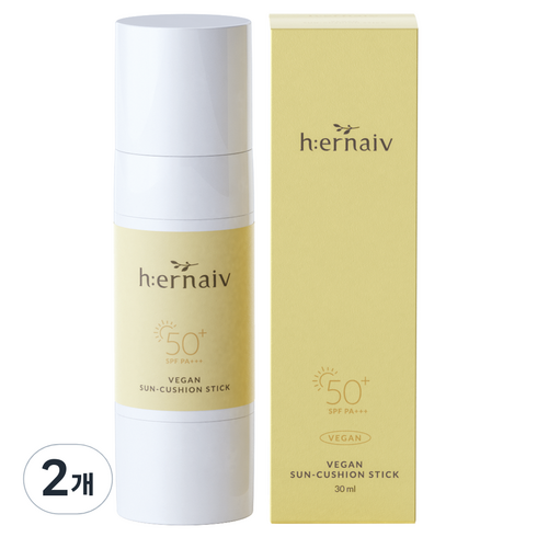 어네이브선스틱 - 어네이브 비건 유아용 선쿠션 스틱 SPF50+ PA+++, 2개, 30ml