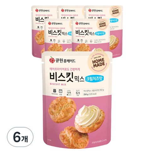 큐원비스킷믹스 - 큐원 홈메이드 비스킷믹스 크림치즈맛, 6개, 250g