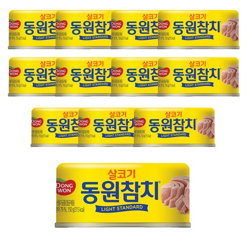 동원참치라이트 - 동원 라이트 스탠다드 참치, 150g, 12개