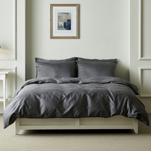 2023년 가성비 최고 이불커버 - 바운티풀 프리미엄 코마사 사틴면 호텔 이불커버, 시티차콜