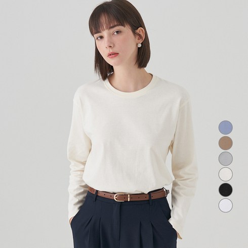 2023년 가성비 최고 긴팔면티 - ELLE PARIS 여성 릴렉스핏 긴팔 티셔츠