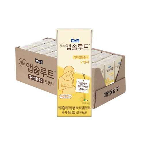 앱솔맘 식이섬유 주스 200ml, 24개