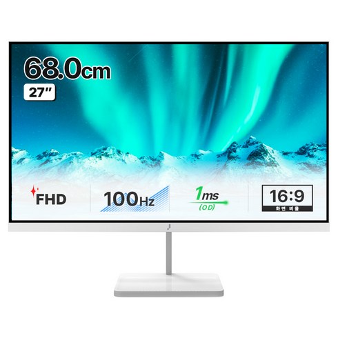 화이트모니터 - 주연테크 FHD 100Hz 화이트 모니터, 68cm, V27FX-W(무결점)