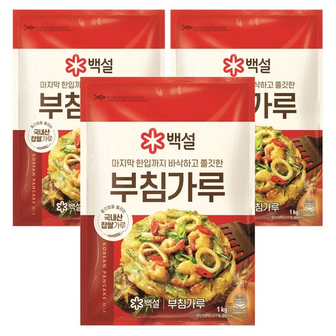 백설 부침가루, 3개, 1kg