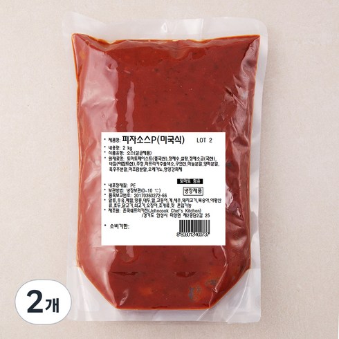 피자소스 - 에쓰푸드 미국식 피자소스, 2kg, 2개