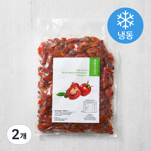 마리네이드토마토 - 세븐푸드 터키산 토마토 마리네이티드 세그먼트 (냉동), 1kg, 2개