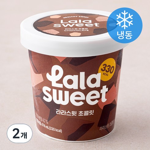 라라스듀라론 - 라라스윗 초콜릿 아이스밀크 (냉동), 474ml, 2개