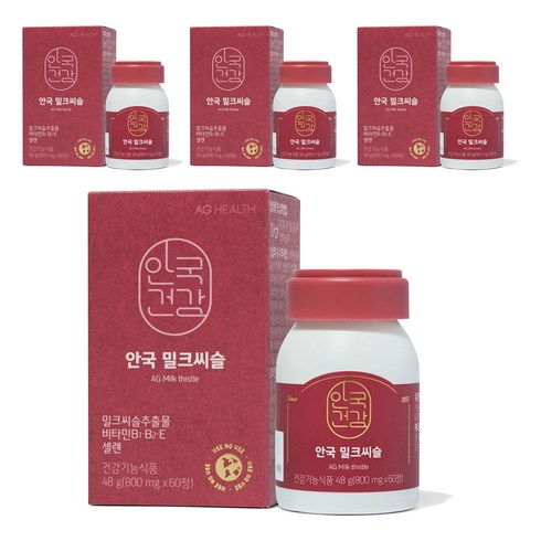 안국건강 안국 밀크씨슬, 60정, 4개