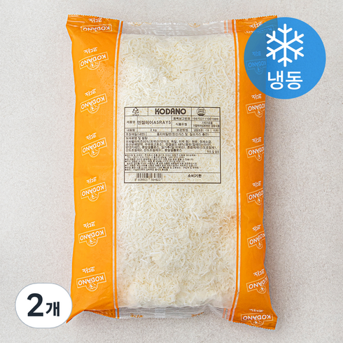 코다노 엔젤헤어 A5RAY5 치즈 (냉동), 2kg, 2개