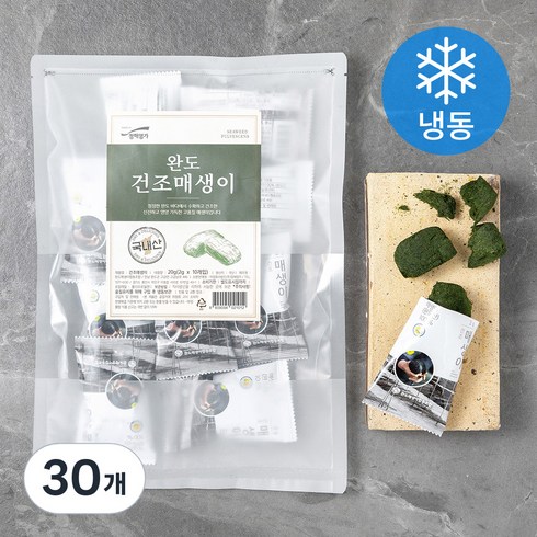 청해명가 완도 건조매생이 (냉동), 2g, 30개