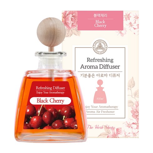 더허브샵 기분좋은 아로마 차량용 디퓨져 100ml, 블랙체리, 1개