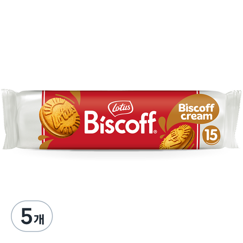 로투스 비스코프 샌드 비스코프크림맛, 150g, 5개