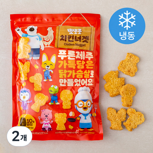 뽀로로순살치킨 - 뽀로로 치킨너겟 (냉동), 500g, 2개