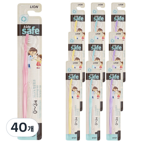 키즈세이프 칫솔 1단계, 랜덤 발송, 40개, 1개입