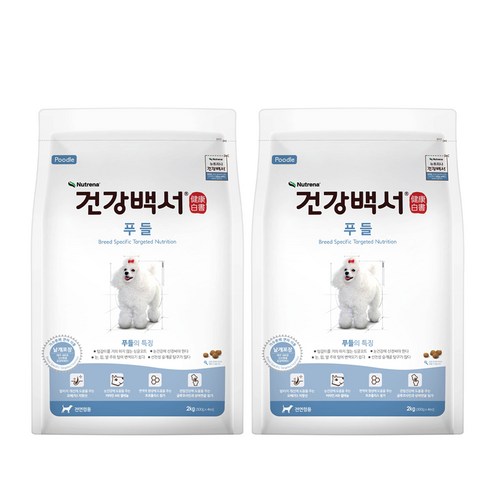 뉴트리나 건강백서 푸들 강아지사료, 2kg, 2개