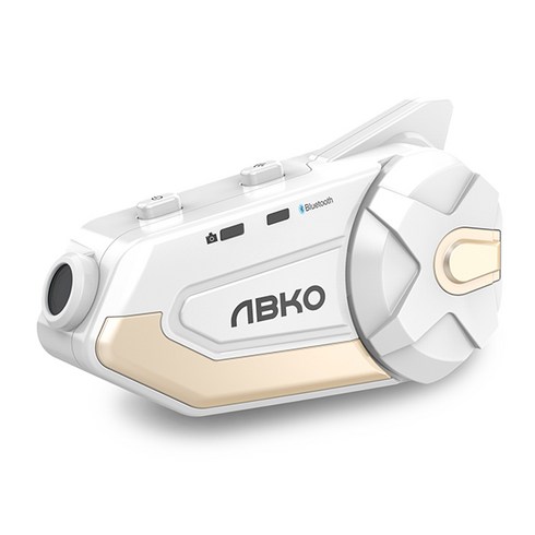 오토바이블랙박스 - 앱코 Tplex 카메라형 블랙박스 오토바이 바이크 헬멧 블루투스 헤드셋, 골드화이트