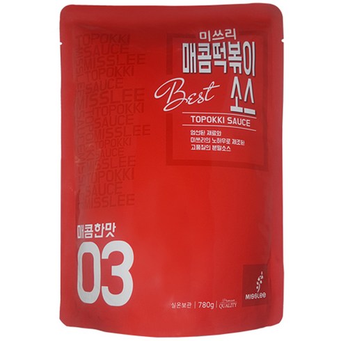 미쓰리 떡볶이소스 03 매콤한맛, 780g, 1개