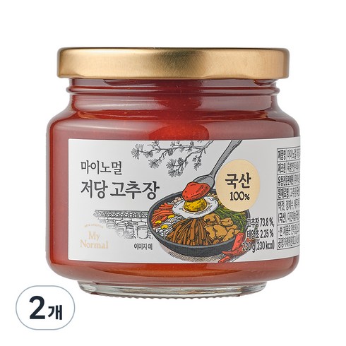 저당고추장 - 마이노멀 저당 고추장, 230g, 2개