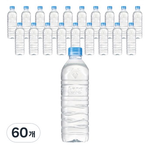 아이시스 무라벨 ECO 생수, 500ml, 60개