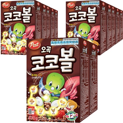 포스트 오곡 코코볼 시리얼, 570g, 12개