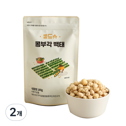 콩드슈 콩부각 백태, 180g, 2개