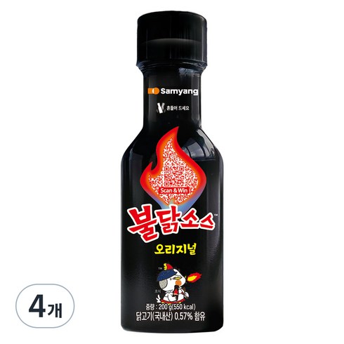 불닭 소스, 200g, 4개
