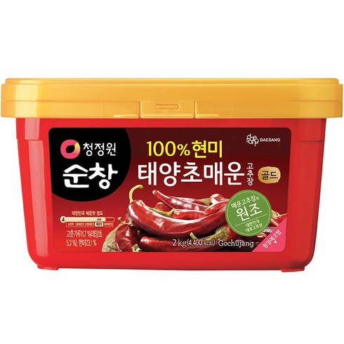 매운고추장 - 청정원순창 태양초 매운 고추장, 2kg, 1개