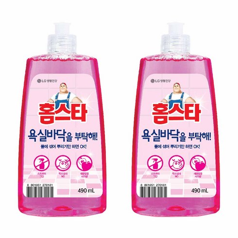 대구화장실청소 - 홈스타 욕실 바닥을 부탁해 세정제, 490ml, 2개