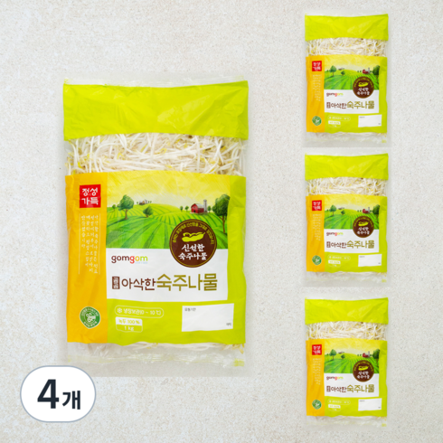 곰곰 아삭한 숙주나물, 1kg, 4개