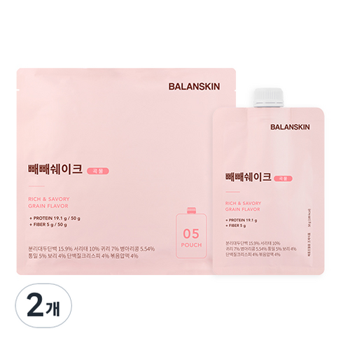 빼빼쉐이크 - 밸런스킨 빼빼쉐이크 곡물맛 5p, 250g, 2개