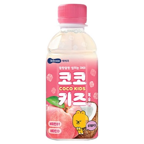 베베쿡 코코키즈 복숭아, 220ml, 1개