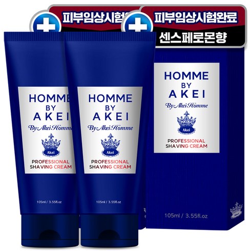 아케이 옴므 프로페셔널 후레쉬 쉐이빙 면도크림, 2개, 105ml