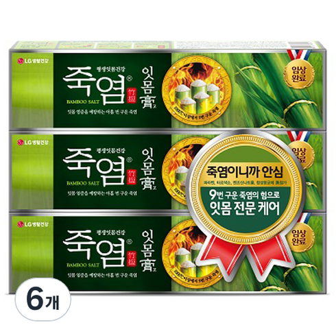 죽염 잇몸고 치약, 120g, 6개