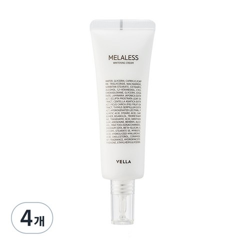 VELLA 멜라리스 화이트닝 크림, 50ml, 4개