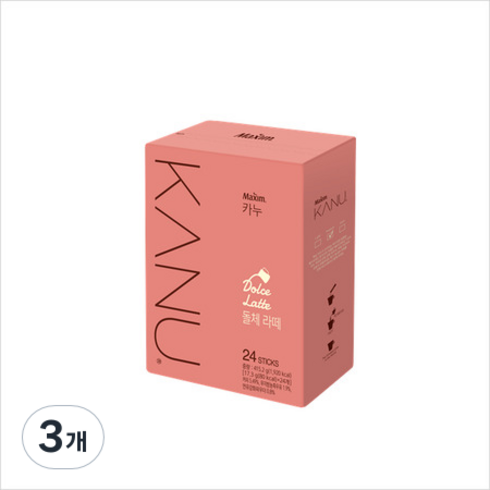 맥심 카누 돌체라떼, 17.3g, 24개입, 3개