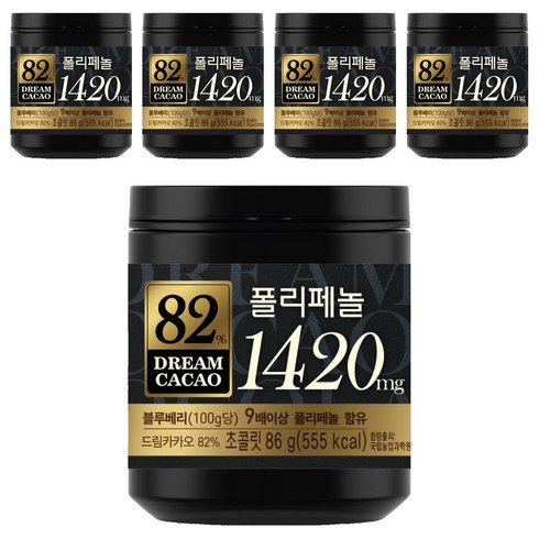 롯데웰푸드 드림카카오 82%, 86g, 5개