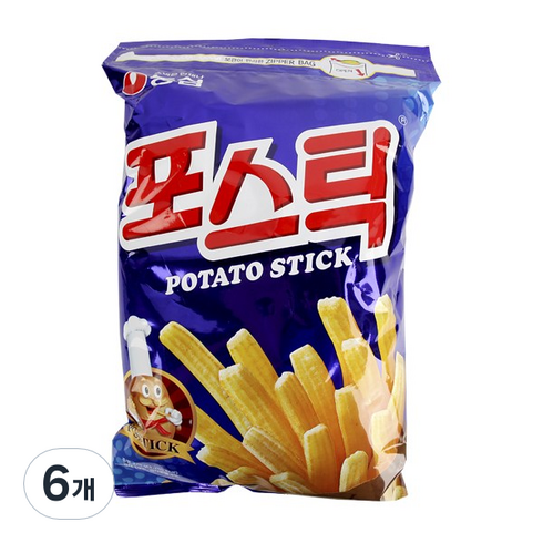 농심 포스틱 과자, 270g, 6개