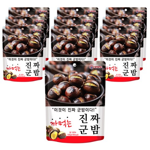 까먹는 진짜 군밤, 100g, 10개