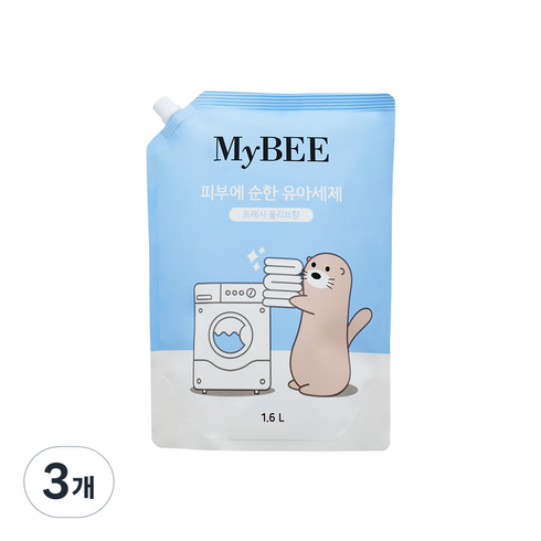 마이비 피부에순한 유아세제 리필 1.6L, 3개
