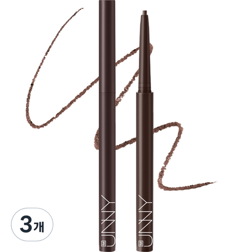아임유니 스키니 핏 젤 아이라이너 슬림펜슬, S02 딥브라운, 3개