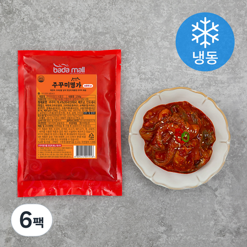 양념쭈꾸미보통 - 주꾸미명가 보통맛 (냉동), 250g, 6팩