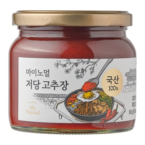 저염고추장 - 마이노멀 저당 고추장, 500g, 1개