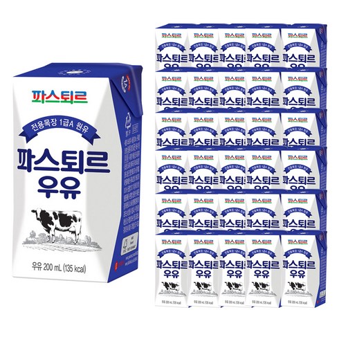 파스퇴르 전용목장 우유, 200ml, 36개