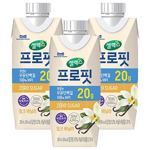 셀렉스 프로핏 우유단백질 밀크 바닐라, 250ml, 3개