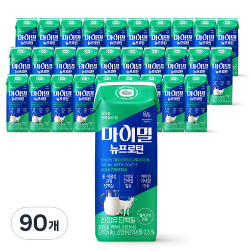 대상웰라이프 마이밀 뉴프로틴 산양유, 190ml, 90개