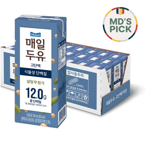 2023년 가성비 최고 두유 - 매일유업 매일두유 고단백, 190ml, 24개