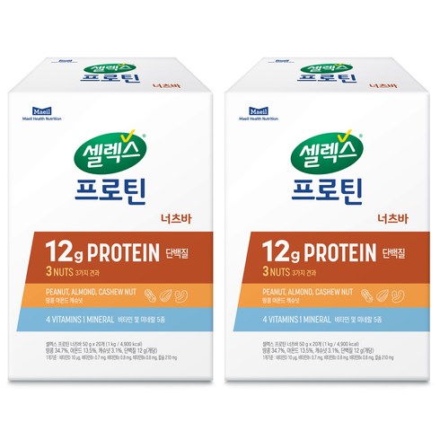 셀렉스 프로틴 너츠바, 1kg, 2개