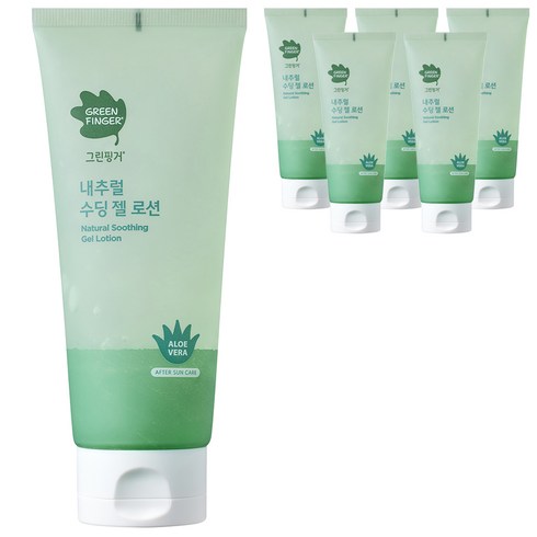 그린핑거수딩젤 - 그린핑거 내추럴 수딩 젤 로션, 150ml, 6개