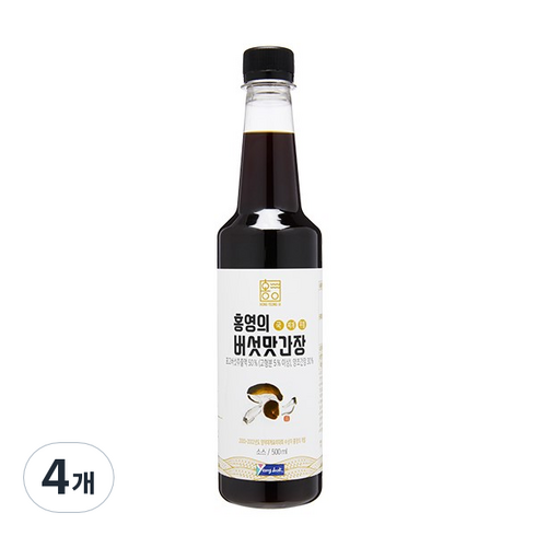 홍영의 어간장 버섯맛간장, 500ml, 4개